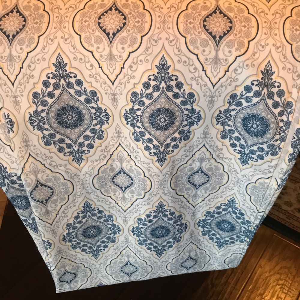 Blue and white curtain/ shower curtain